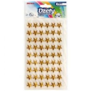 Dżety samoprzylepne Brewis Gwiazdki 54szt, Złote